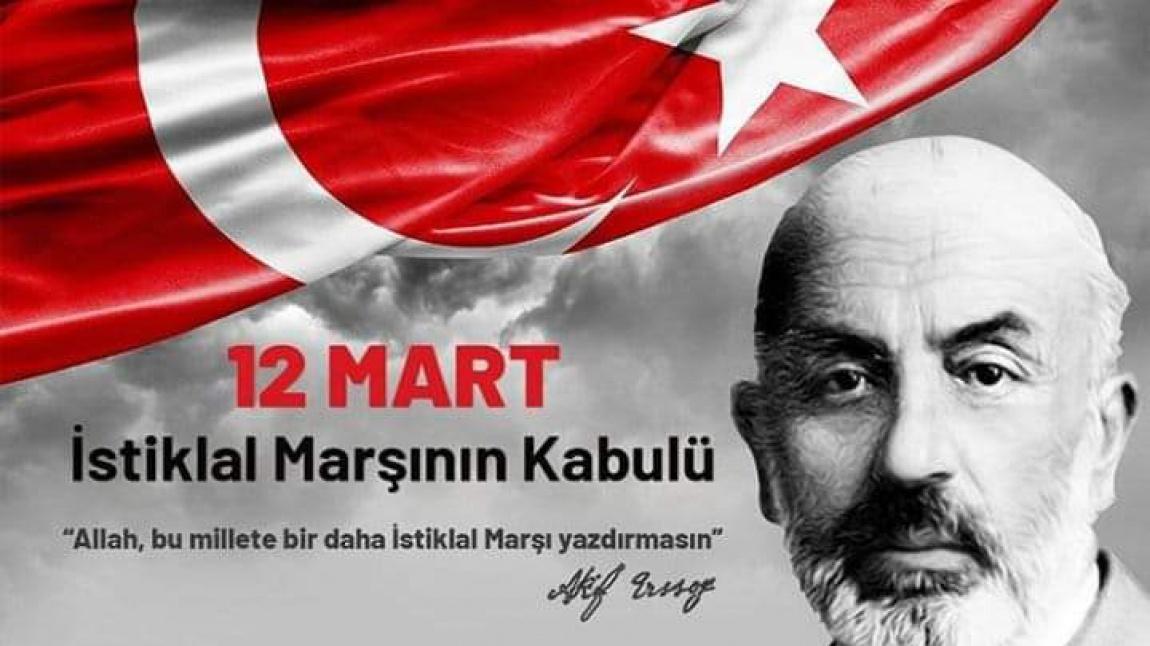 İstiklâl Marşımızın kabulünün 100. yıl dönümü vesilesiyle Millî Şairimiz Mehmet Akif Ersoy'u ve İstiklâl Mücadelemizin bütün kahramanlarını şükran, rahmet ve minnetle anıyoruz.